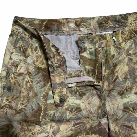 Floral Rayon Blend Pants Women's 4 Green Multi Allover Flower Print - Picture 14 of 16